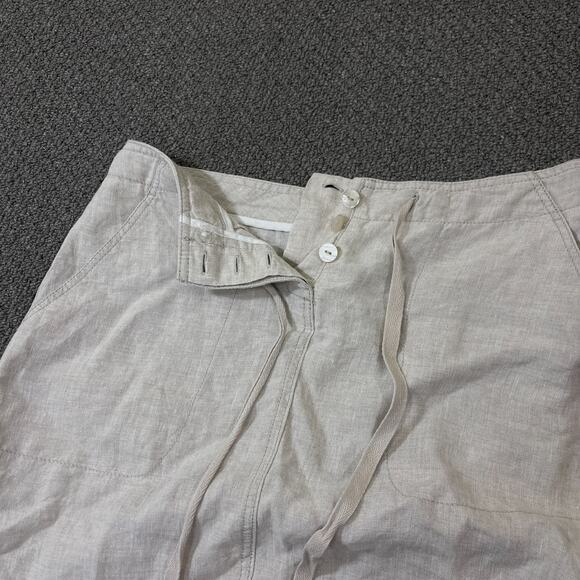 LL Bean Skirt Womens Size 6 PET 6P Linen Beige Casual - Picture 2 of 10